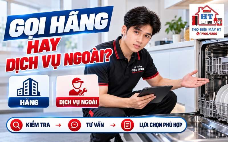 Máy Rửa Chén Hỏng: Nên Gọi Hãng Hay Dịch Vụ Ngoài?