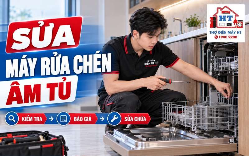 Sửa Máy Rửa Chén Âm Tủ: Kiểm Tra Tại Chỗ Miễn Phí, Hỗ Trợ 24/7