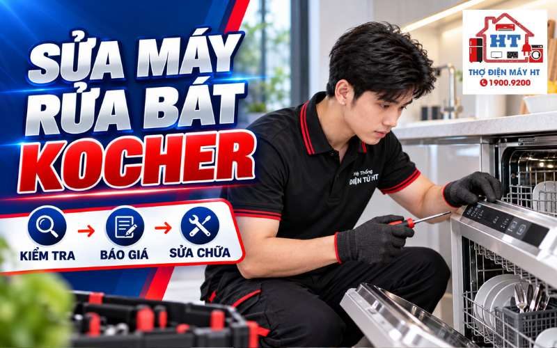 Sửa Máy Rửa Chén Kocher Kiểm Tra Miễn Phí, Liên Hệ Ngay 1900 9200