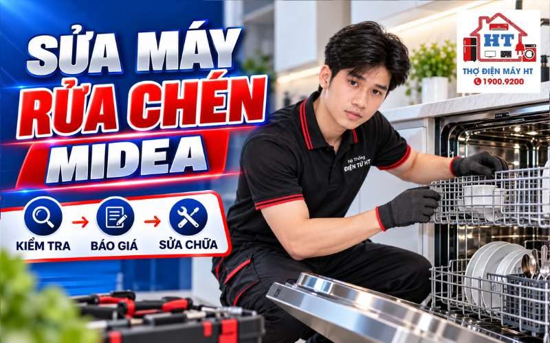 Sửa Máy Rửa Chén Midea: Kiểm Tra Miễn Phí - Liên Hệ Ngay