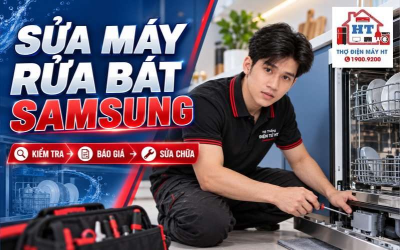 Sửa Máy Rửa Chén Samsung: Kiểm Tra Miễn Phí, Bảo Hành Lâu Dài