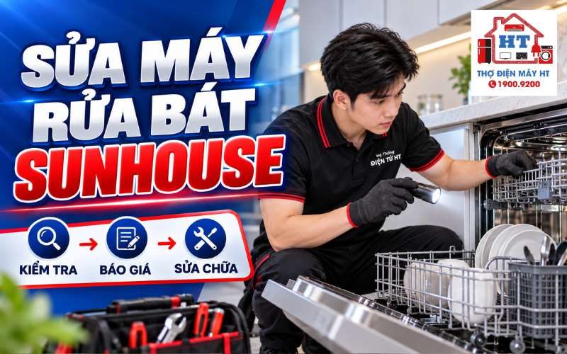 Sửa Máy Rửa Chén Sunhouse: Kiểm Tra Miễn Phí Bảo Hành Dài Lâu