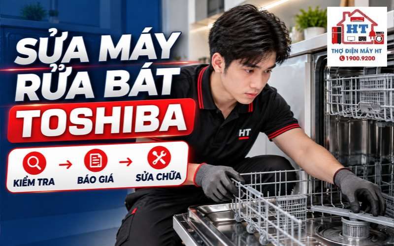 Sửa Máy Rửa Chén Toshiba: Thợ Tới Nhanh, Kiểm Tra Miễn Phí