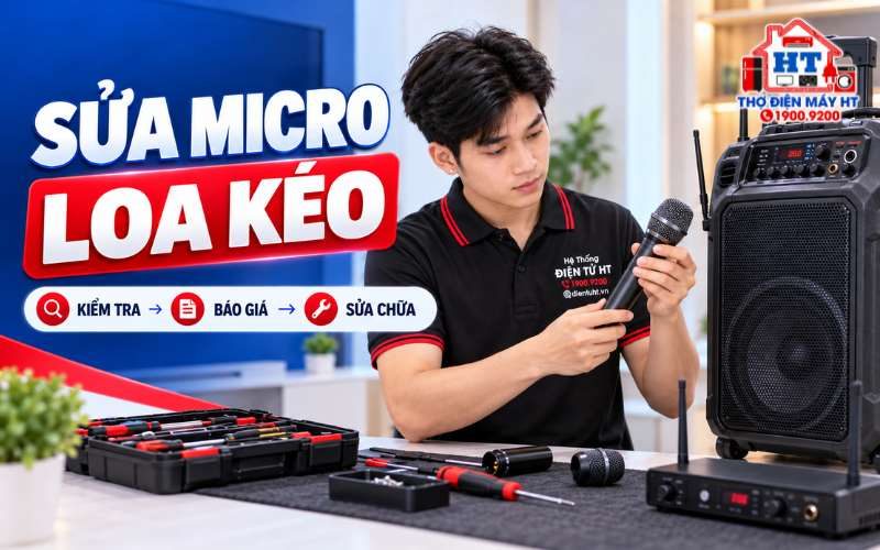 Sửa Micro Loa Kéo Tại Nhà – Kiểm Tra & Báo Giá Miễn Phí