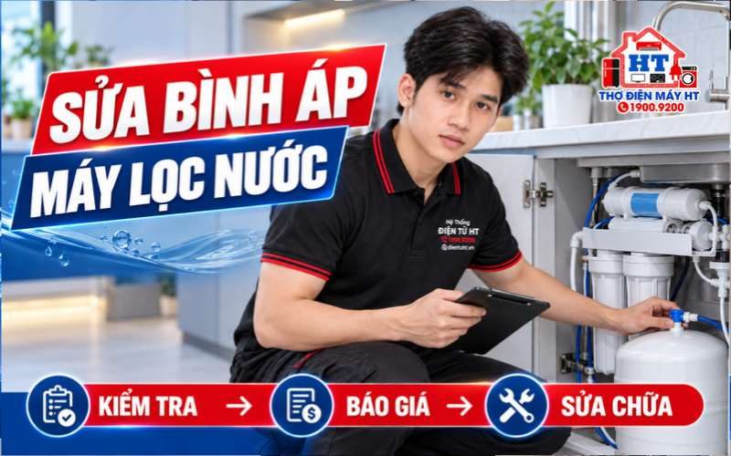 Sửa/Thay Bình Áp Máy Lọc Nước Tại Nhà | Điện Tử HT