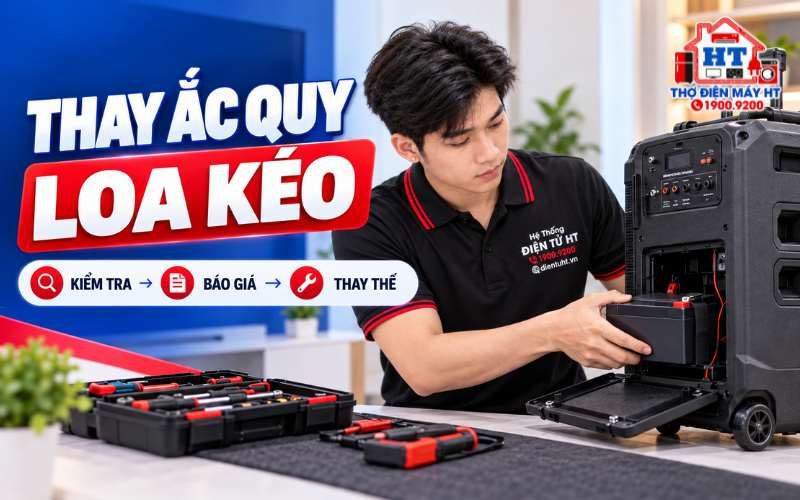 Thay Pin, Bình Ắc Quy Loa Kéo Tại Nhà | Điện Tử HT