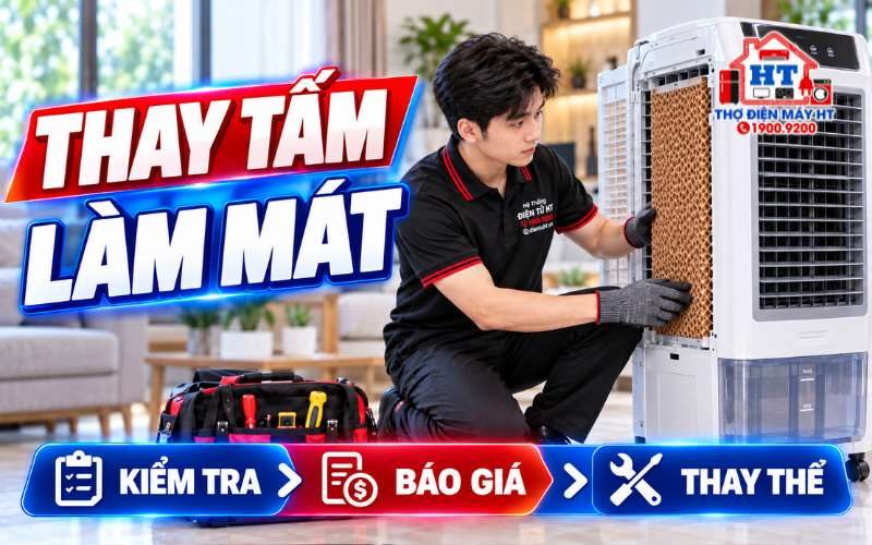 Thay Tấm Làm Mát Quạt Điều Hòa Tại Nhà – Điện Tử HT