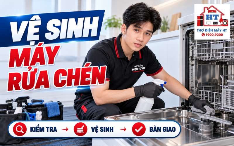 Vệ Sinh Máy Rửa Chén Chuyên Sâu: Vệ Sinh Trọn Gói Giá Rẻ