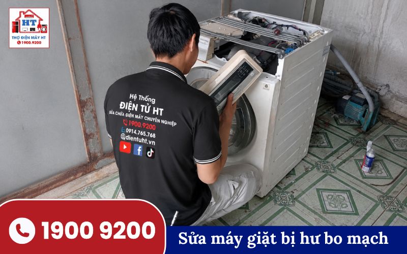 Kỹ thuật viên Điện Tử HT sửa máy giặt tại Tân Phú