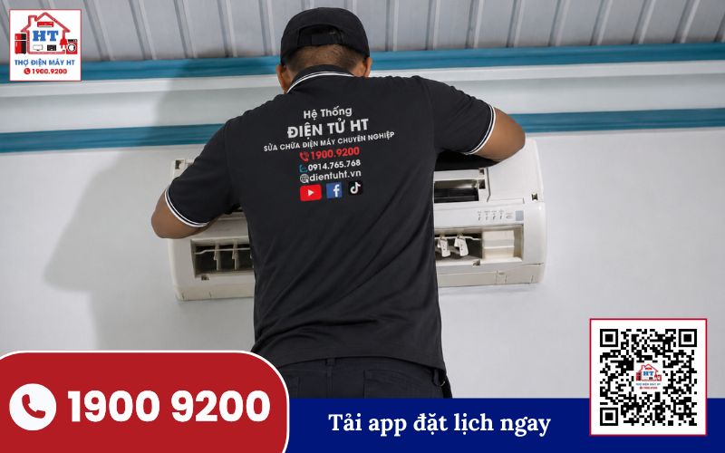 Kỹ thuật viên Điện Tử HT sửa máy lạnh tại Tân Phú