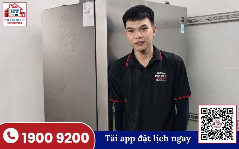 Kỹ thuật viên Điện Tử HT sửa tủ lạnh tại Long An